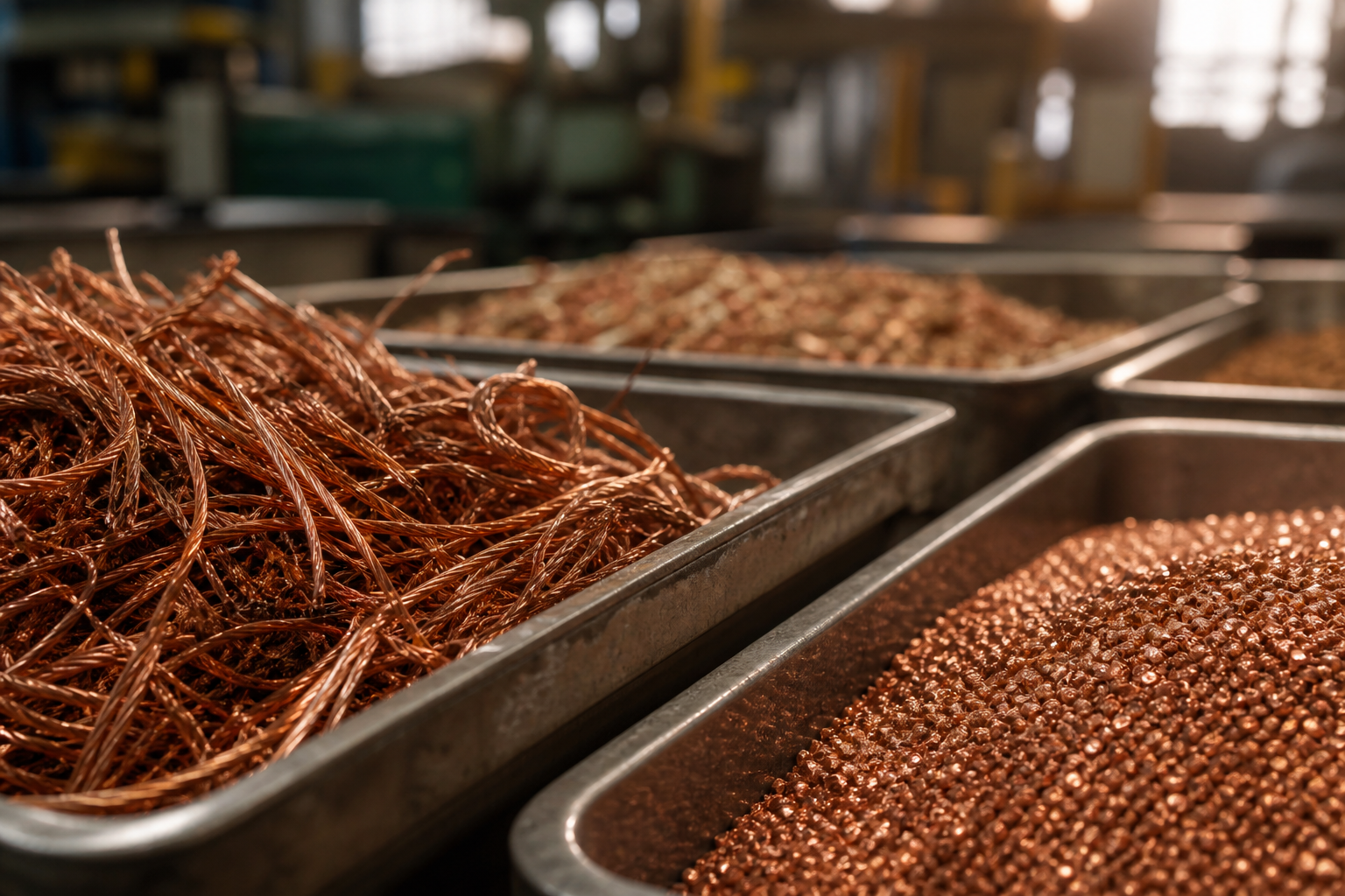 Recovered metals from e-waste recycling